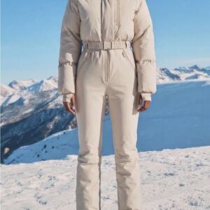 Fashion Nova Cream Ski & Snow Suit